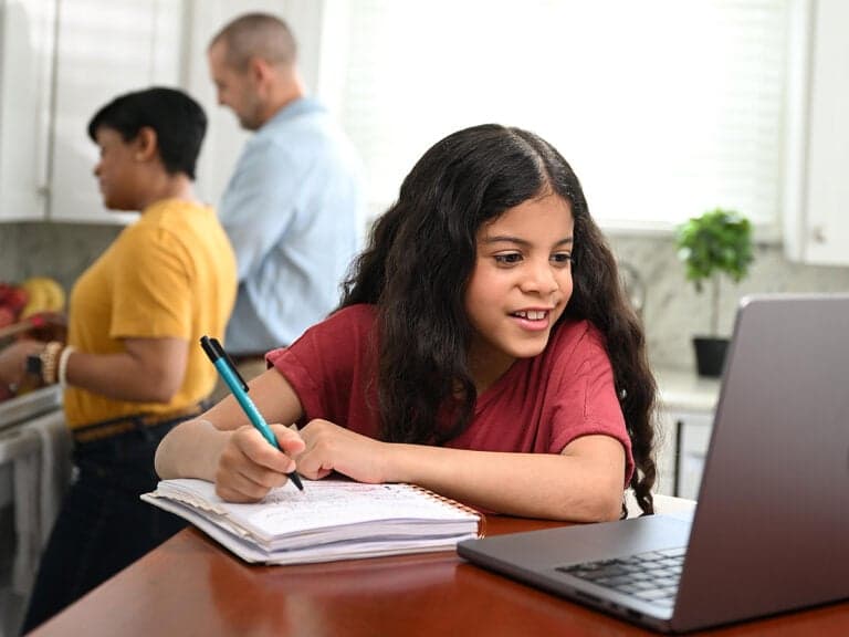 A Sylvan Learning tutoring session