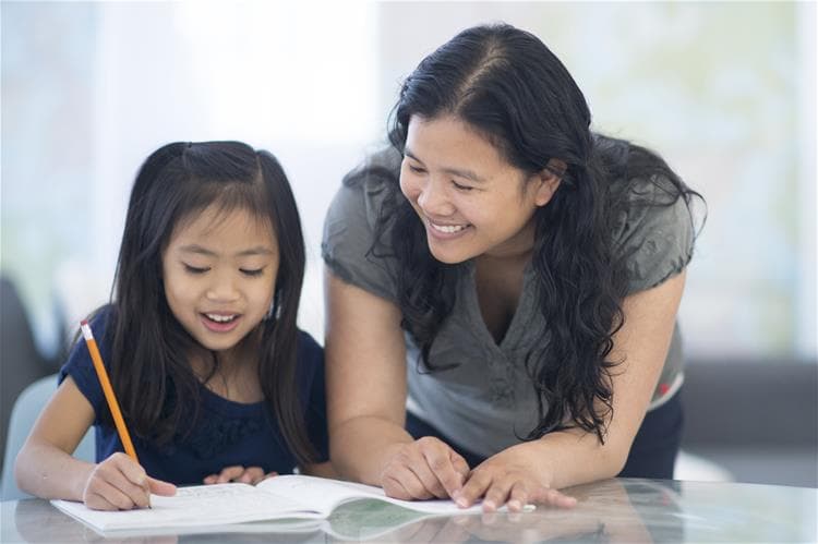 unsized_elementary-and-adult_girls_asian_homework-at-table