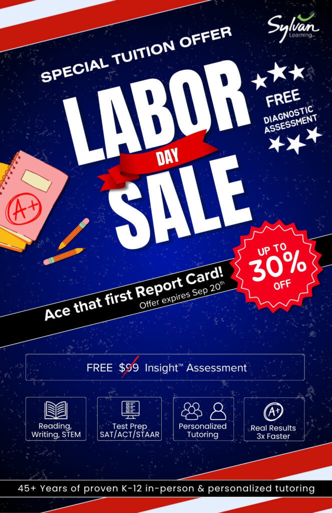 Labor Day Back to School Sale with up to 40% Off Tutoring Packages!