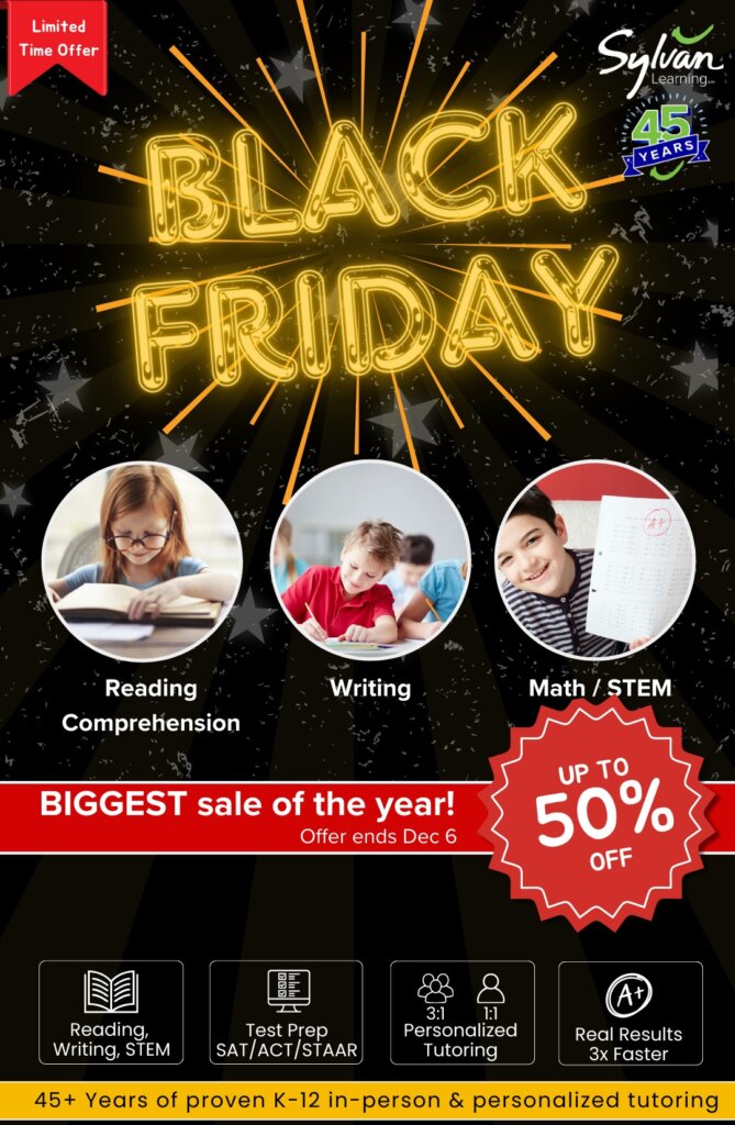 Black Friday Tutoring Sale Up to 50% OFF
