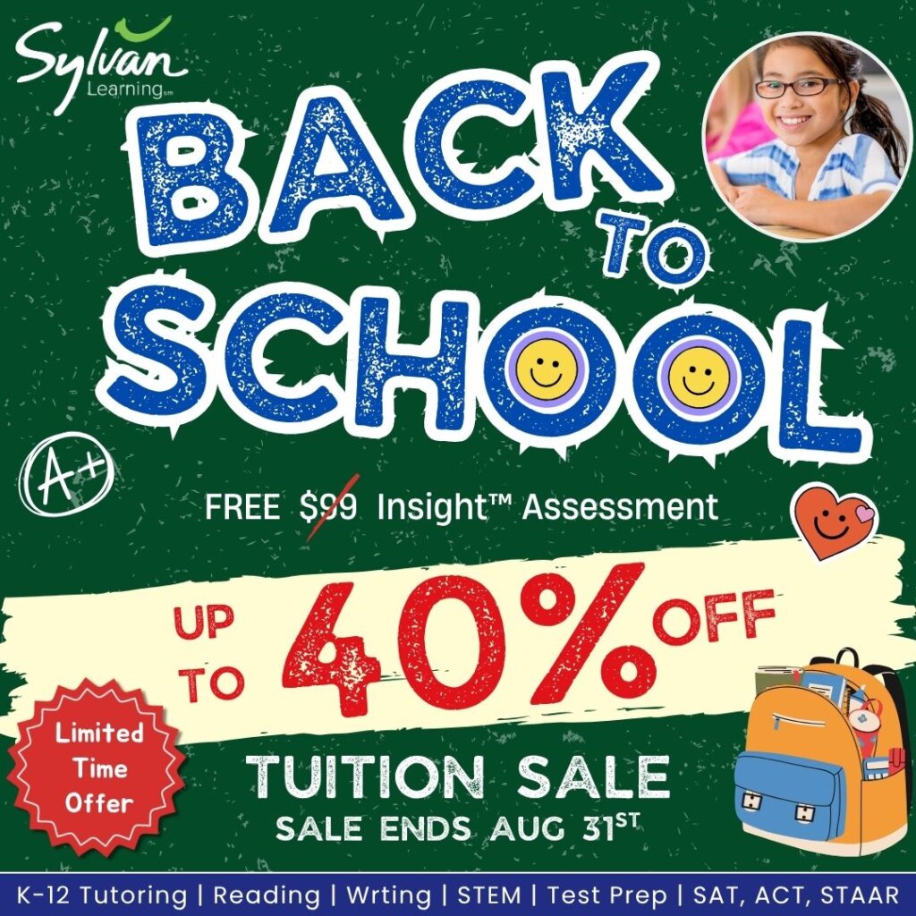 Back to School Sale with up to 40% Off Tutoring Packages!