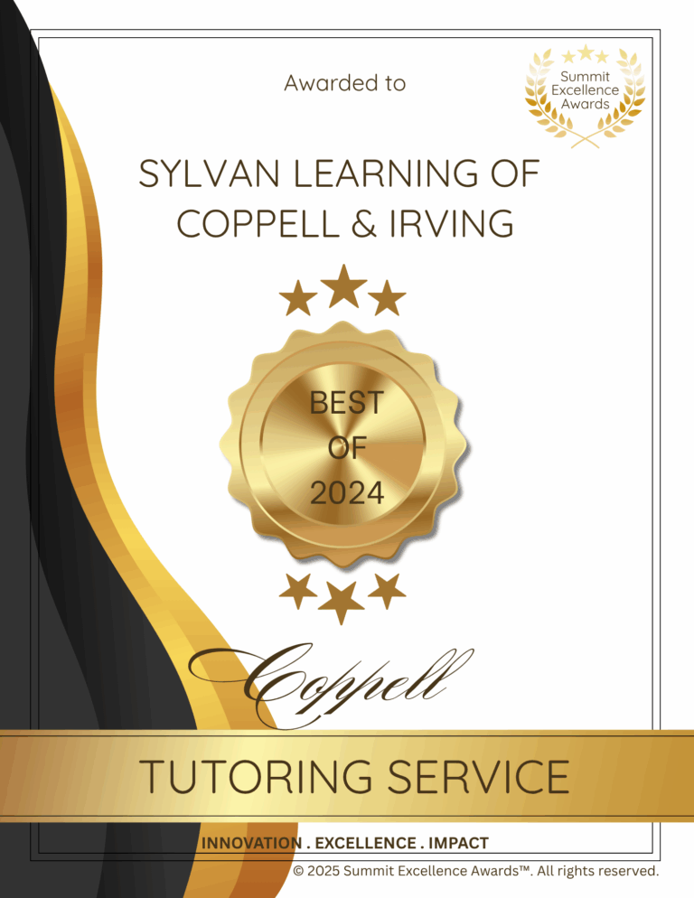 Summit Excellence Award (2024) for Tutoring Service (Innovation, Excellence, Impact) for Sylvan Learning of Coppell & Irving
