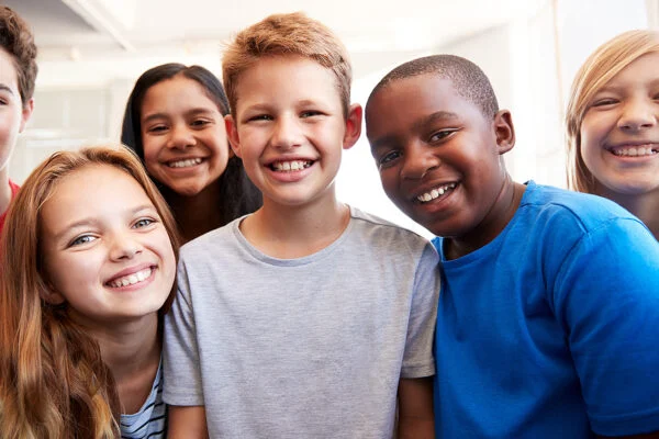 Group of kids smiling