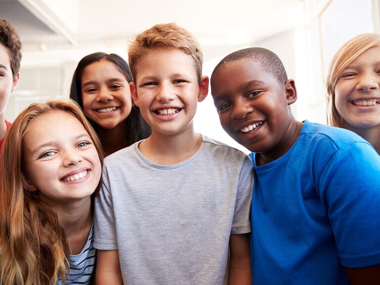 Group of kids smiling